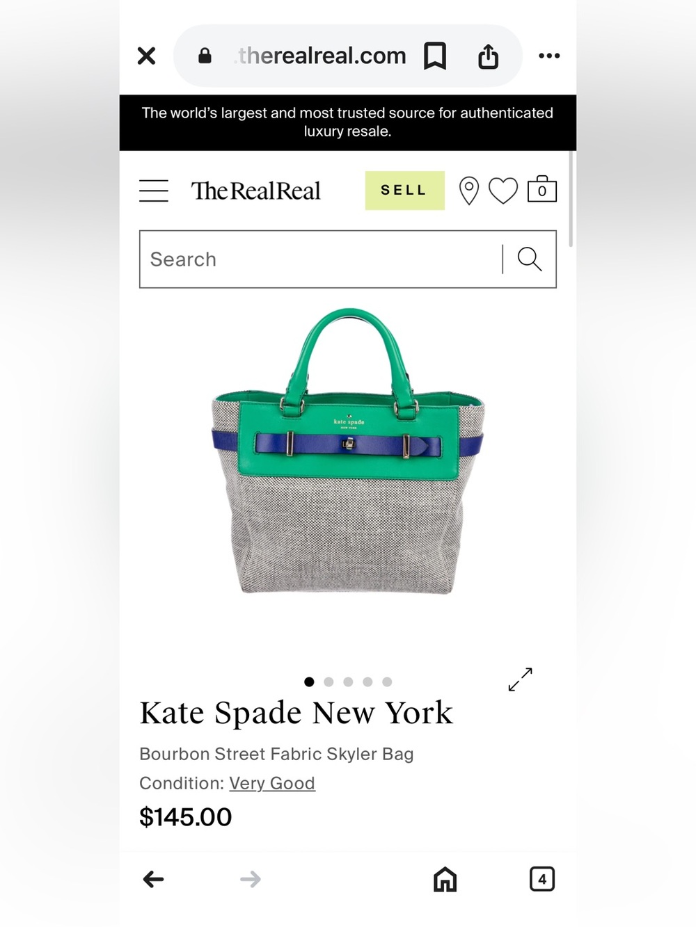 Kate Spade New York Bourbon Street Fabric Skyler Bag - Picture 5 of 5